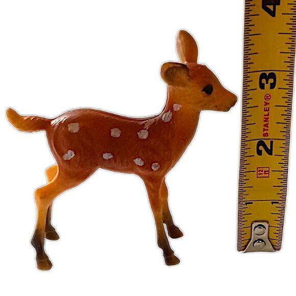 Vintage Reindeer Figure Mini Plastic Celluloid MCM Christmas Holiday Diorama - Picture 2 of 15